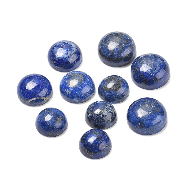 

PandaHall Natural Lapis Lazuli Cabochons, Half Round, 16~20x8~9.5mm Lapis Lazuli Half Round