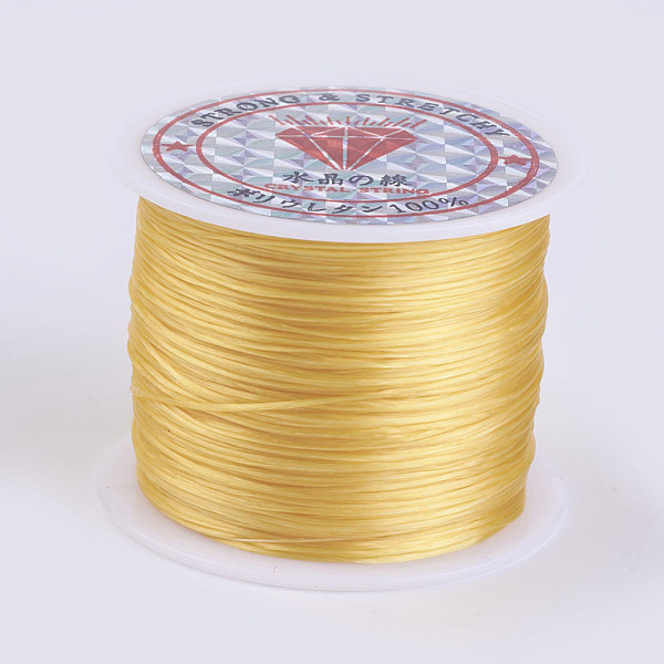 

PandaHall Flat Elastic Crystal String, Elastic Beading Thread, for Stretch Bracelet Making, Light Khaki, 0.5mm, about 49.21 yards(45m)/roll...