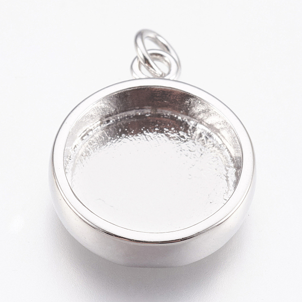 

PandaHall Brass Pendant Cabochon Settings, Plain Edge Bezel Cups, Flat Round, Platinum, Tray: 12mm, 18x14.5x3.5mm, Hole: 2mm Brass Flat...