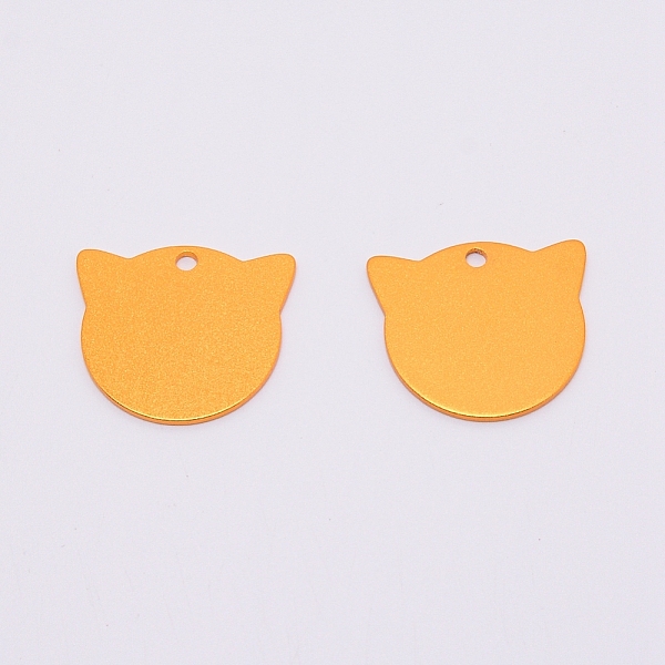 

PandaHall Aluminum Blank Pendants, Cat, Gold, 28x31x1.5mm, Hole: 3mm Aluminum Cat Shape Gold