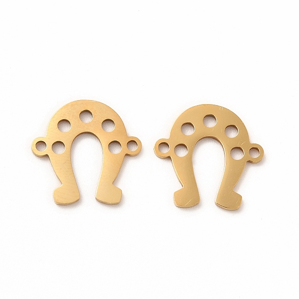 

PandaHall 201 Stainless Steel Connector Charms, Hollow Horse Shoes Links, Golden, 14.5x14.5x1mm, Hole: 1.4mm 201 Stainless Steel Others