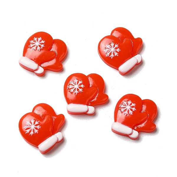 

PandaHall Christmas Opaque Resin Cabochons, Christmas Gloves, Red, 18x19x5mm Resin Others Red