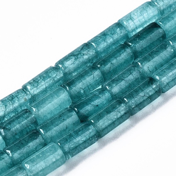 

PandaHall Natural Aquamarine Beads Strands, Dyed, Column, 5~6x3mm, Hole: 0.8mm, about 66pcs/strand, 15.16 inch(38.5cm) Aquamarine Column