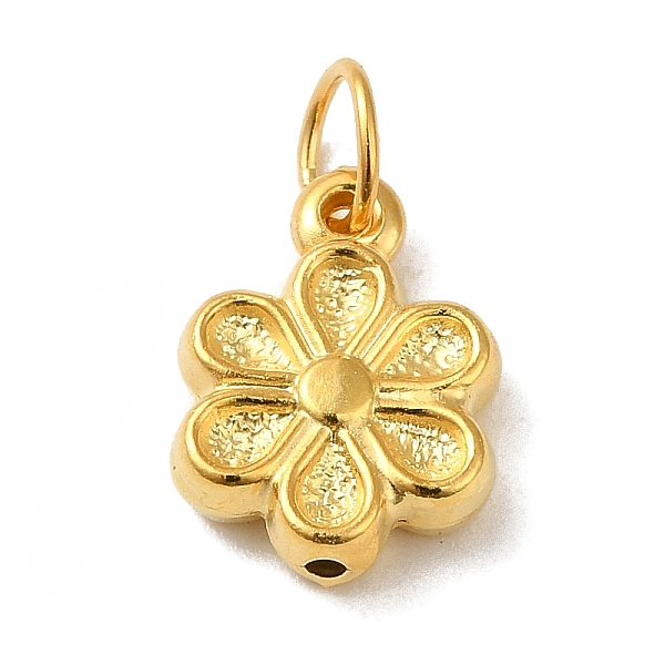 

PandaHall 925 Sterling Silver Flower Charms, with Jump Rings, Golden, 12x9x3mm, Hole: 3mm Sterling Silver Flower