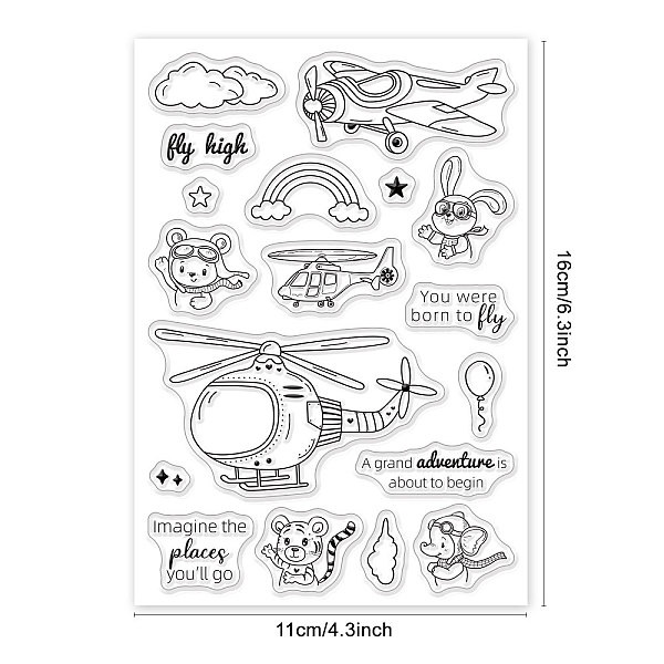 

PandaHall PVC Plastic Stamps, for DIY Scrapbooking, Photo Album Decorative, Cards Making, Stamp Sheets, Animal Pattern, 16x11x0.3cm Plastic...