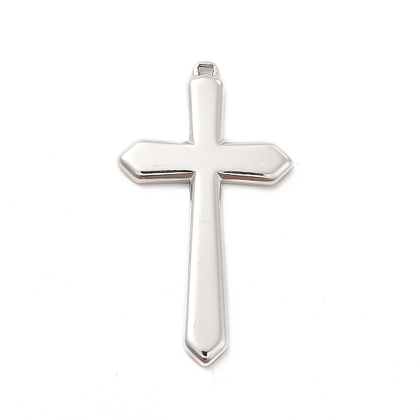 

PandaHall 304 Stainless Steel Pendants, Cross Charms, Religion, Stainless Steel Color, 44x24x2.5mm, Hole: 1.2mm 304 Stainless Steel Cross