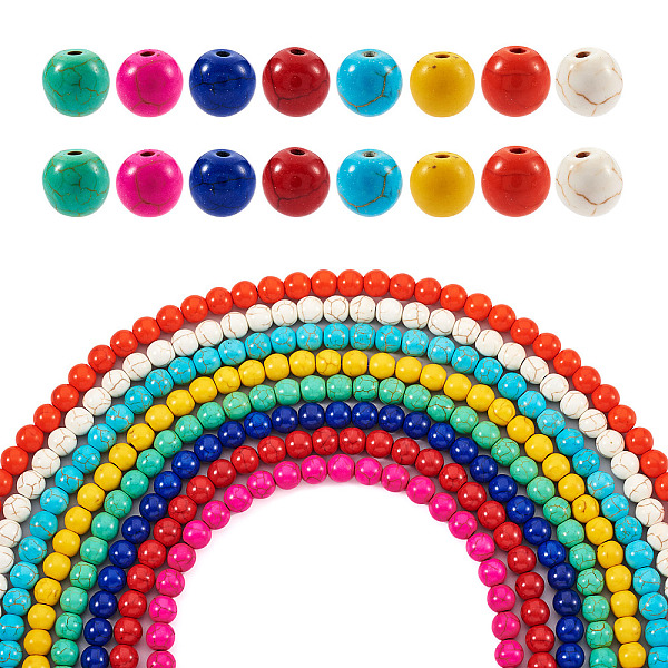 8 Strands 8 Colors Synthetic Turquoise Beads Strands 8 Strands 8 Colors Synthetic Turquoise Beads Strands