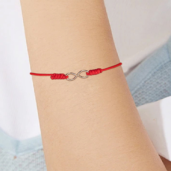 1Pc Alloy Infinity Link Adjustable Cord Anklets