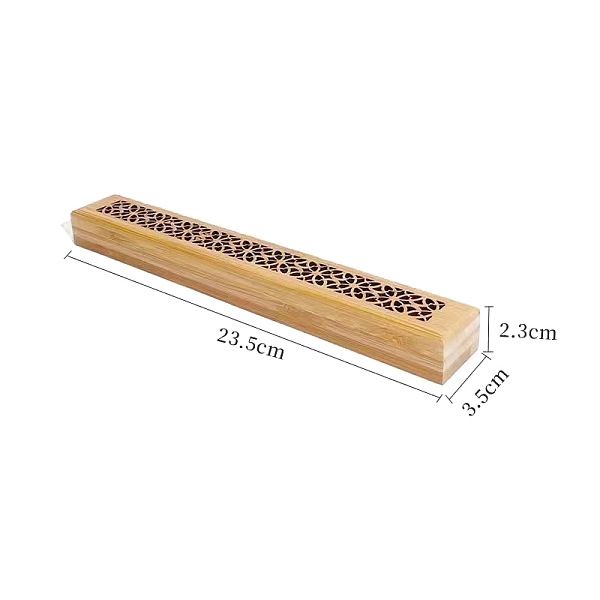 

PandaHall Bamboo Incense Burners, Rectangle Incense Holders Box, Home Office Teahouse Zen Buddhist Supplies, BurlyWood, 235x35x23mm Bamboo..., Orange