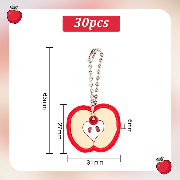 Gomakerer 30 個 Pvc 紛失防止キースリーブペンダント装飾