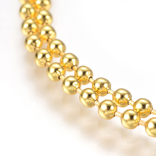 

PandaHall Stainless Steel Ball Chain Necklace Making, Golden, 26 inch(66.5cm), 2.5mm Stainless Steel
