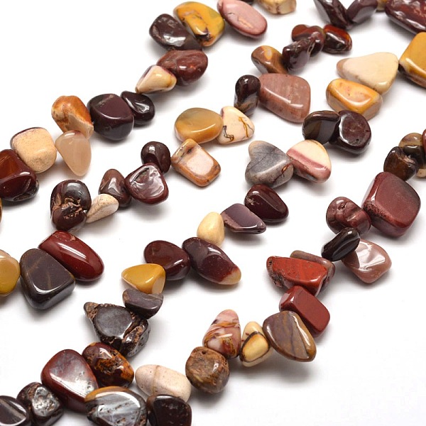 

PandaHall Natural Mookaite Chip Bead Strands, 8~22x7~16x4~8mm, Hole: 1mm, about 16 inch Mookaite Chip
