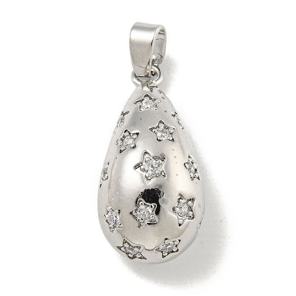 

PandaHall Rack Plating Brass Micro Pave Clear Cubic Zirconia Pendants, with Jump Ring, Cadmium Free & Lead Free, Long-Lasting Plated...