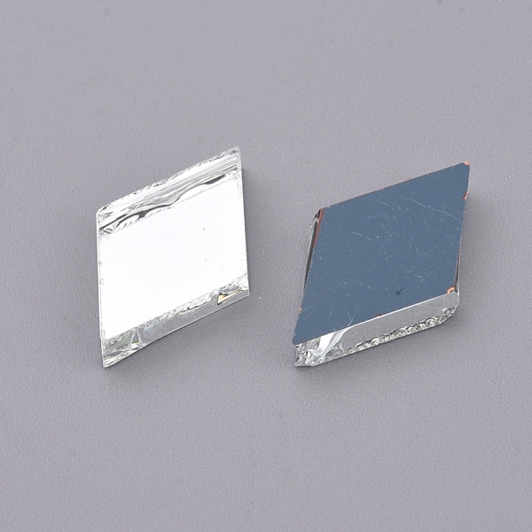 

PandaHall Mirror Glass Mosaic Tiles, for Home Decoration Crafts Jewelry Making, Rhombus, Clear, 19.5x11.5x2.5mm Glass Rhombus Clear