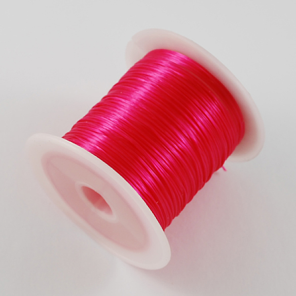 

PandaHall Flat Elastic Crystal String, Elastic Beading Thread, for Stretch Bracelet Making, Deep Pink, 1mm, about 10.93 yards(10m)/roll...