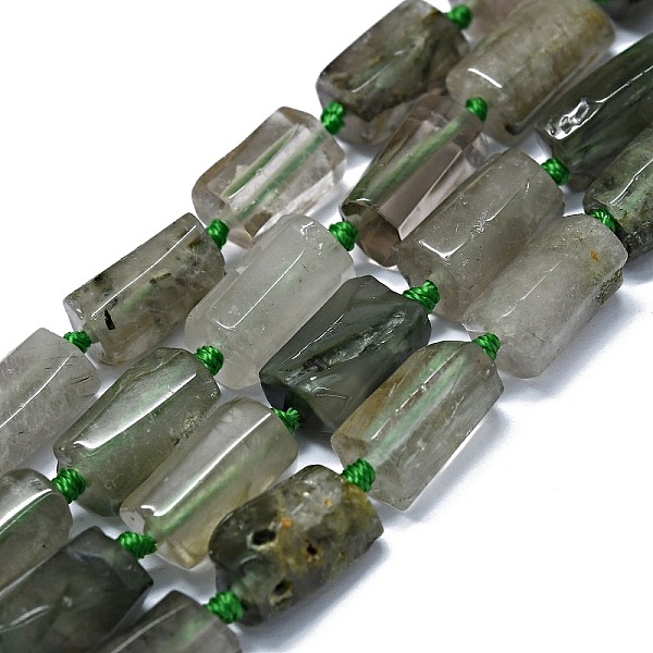 

PandaHall Natural Green Rutilated Quartz Beads Strands, Nuggets, 11~14x6~8mm, Hole: 0.9mm, about 28~32pcs/strand, 15.75''(40cm) Rutilated...