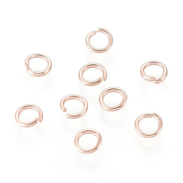 

PandaHall 304 Stainless Steel Open Jump Rings, Rose Gold, 21 Gauge, 4x0.7mm, Inner Diameter: 3mm 304 Stainless Steel