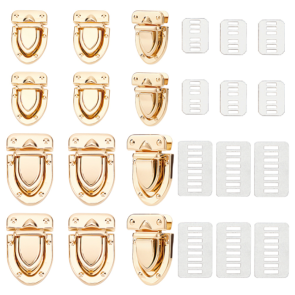 12 Sets 2 Style Iron Bag Tuck Clasps