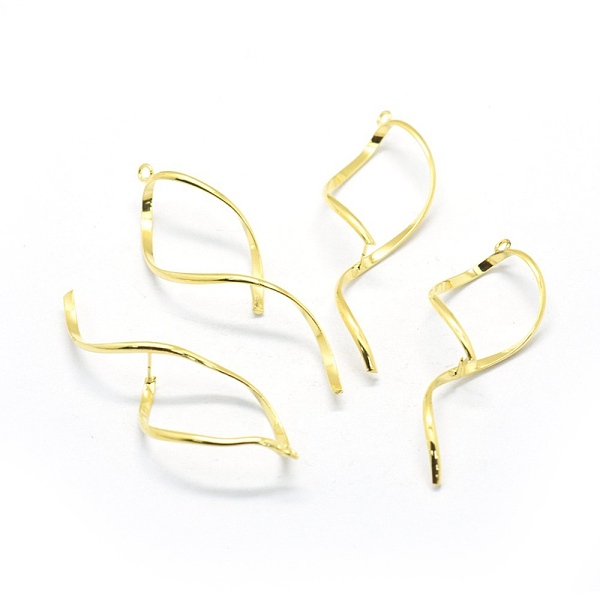 

PandaHall Brass Pinch Bails, Ice Pick Pinch Bails for Pendant Making, Golden, 60x20x2mm, Hole: 1.8mm, Pin: 0.5mm Brass