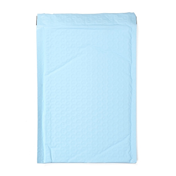 

PandaHall Matte Film Package Bags, Bubble Mailer, Padded Envelopes, Rectangle, Light Blue, 27x17.2x0.2cm Plastic None