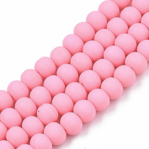 

PandaHall Handmade Polymer Clay Beads Strands, for DIY Jewelry Crafts Supplies, Round, Pink, 7x5.5mm, Hole: 1.6mm, about 69pcs/strand, 15.75...