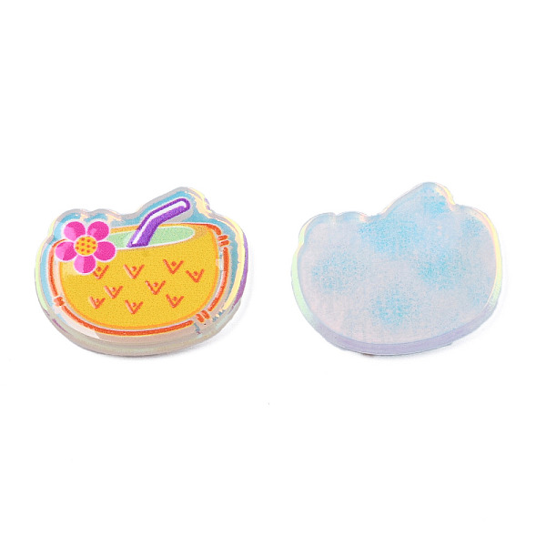 

PandaHall Transparent Printed Acrylic Cabochons, Drink, Gold, 20x22x2.5mm Acrylic Food Gold