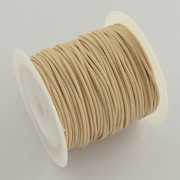 

PandaHall Korean Waxed Polyester Cords, Dark Khaki, 1mm, about 10.93 yards(10m)/roll, 25rolls/bag Waxed Polyester Cord Round Yellow