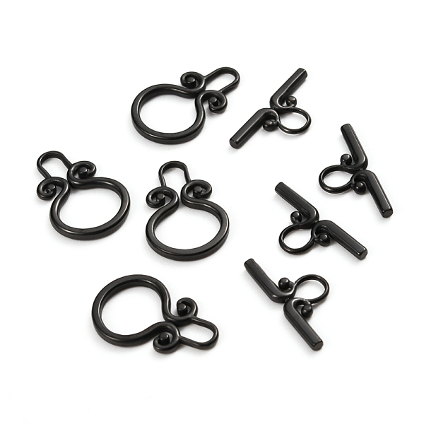 

PandaHall 304 Stainless Steel Toggle Clasps, Electrophoresis Black, Ring: 22.5x15x2mm, Hole: 6mm, Inner Diameter: 6x3.5mm, Bar: 22x10x2mm...