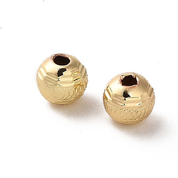 

PandaHall Rack Plating Brass Spacer Beads, Long-Lasting Plated, Round, Real 18K Gold Plated, 6x5.5mm, Hole: 1.6mm Brass Round