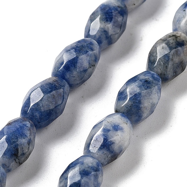 

PandaHall Natural Blue Spot Jasper Beads Strands, Faceted Rice, 12.5x8mm, Hole: 1.2mm, about 16pcs/strand, 7.68''(19.5cm) Blue Spot Jasper...