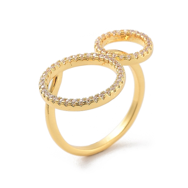 

PandaHall Brass with Cubic Zirconia Open Cuff Rings, Clear, US Size 7 1/4(17.5mm) Brass+Cubic Zirconia Ring Clear