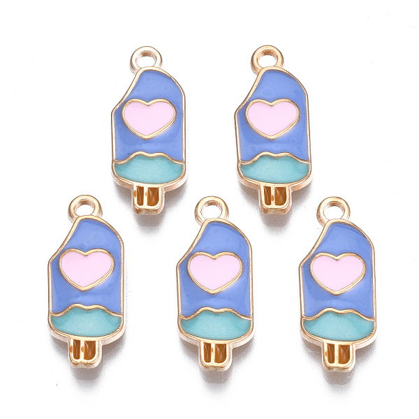 

PandaHall Rack Plating Alloy Enamel Pendants, Light Gold, Cadmium Free & Nickel Free & Lead Free, Ice Cream, Mauve, 20.5x8.5x2mm, Hole..., Purple