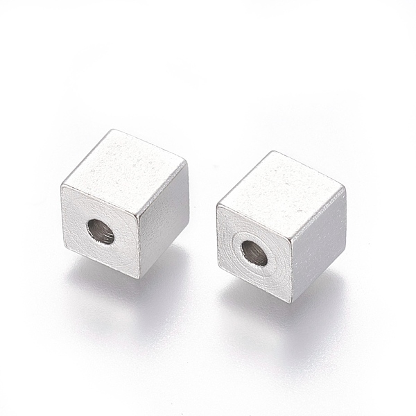 

PandaHall 202 Stainless Steel Beads, Cube, Stainless Steel Color, 8x8x8mm, Hole: 2.5mm 202 Stainless Steel Cube