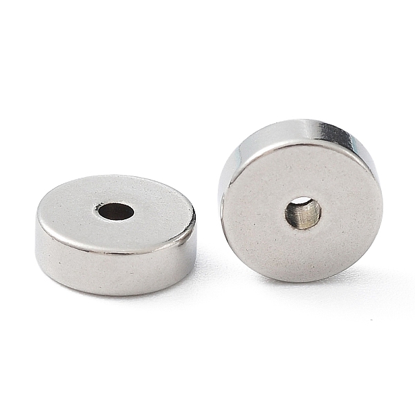 

PandaHall 201 Stainless Steel Spacer Beads, Flat Round/Disc, Stainless Steel Color, 6x2mm, Hole: 1.2mm 201 Stainless Steel Disc