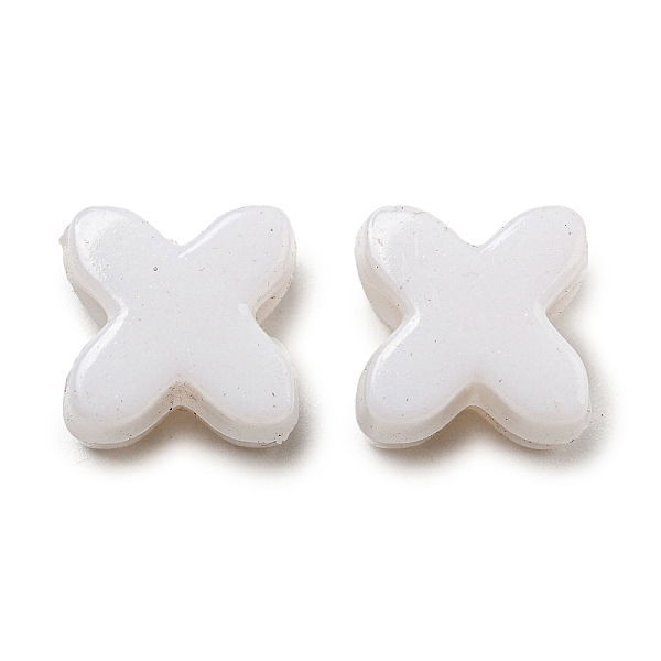 

PandaHall Opaque Acrylic European Beads, Large Hole Beads, Leaf, 11.5x11.5x8mm, Hole: 5mm, about 649pcs/500g Acrylic Leaf White