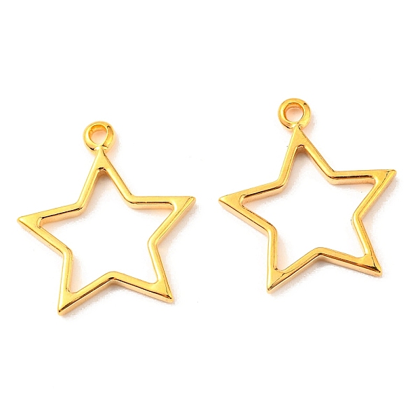 

PandaHall Vacuum Plating 304 Stainless Steel Pendants, Hollow, Star Charm, Golden, 21.5x19x1.5mm, Hole: 1.6mm 304 Stainless Steel Star