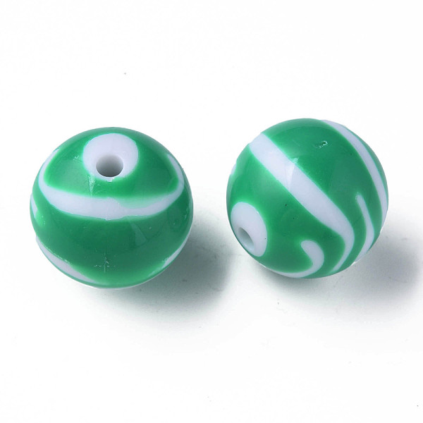 

PandaHall Opaque Striped Acrylic Beads, Round, Green, 24mm, Hole: 4mm hole: 4mm, about 55pcs/500g. Acrylic Round Green