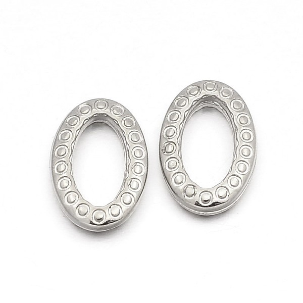 

PandaHall CCB Plastic Oval Linking Rings, Platinum, 13x9x2mm Plastic Oval