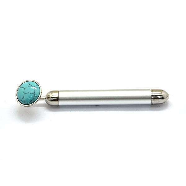 PandaHall Synthetic Turquoise Electric Massage Sticks, Massage Wand (No Battery), Fit for AA Battery, with Zinc Alloy Finding, Massage Tools...