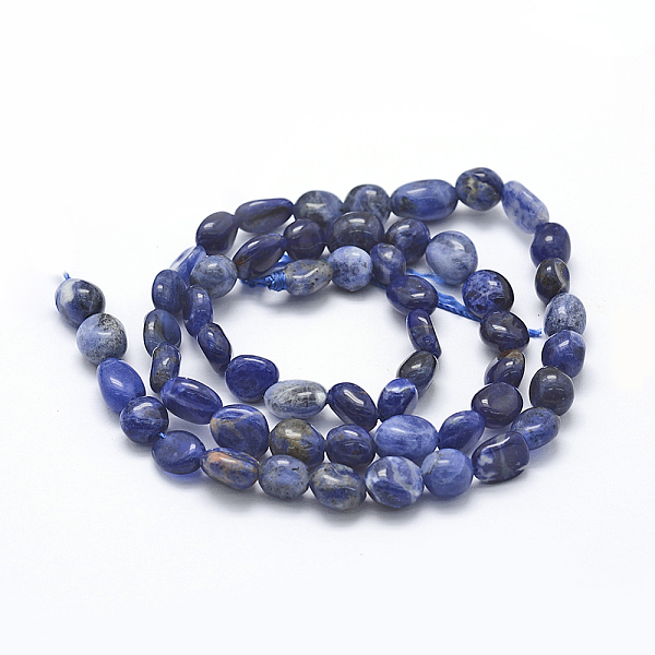 

PandaHall Natural Sodalite Beads Strands, Oval, 5~12x6~9x4~7mm, Hole: 1mm, about 50~53pcs/strand, 15.3 inch~15.7 inch Sodalite Oval