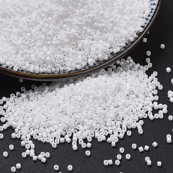 

PandaHall MIYUKI Delica Beads, Cylinder, Japanese Seed Beads, 11/0, (DB0351) Matte White, 1.3x1.6mm, Hole: 0.8mm, about 20000pcs/bag...