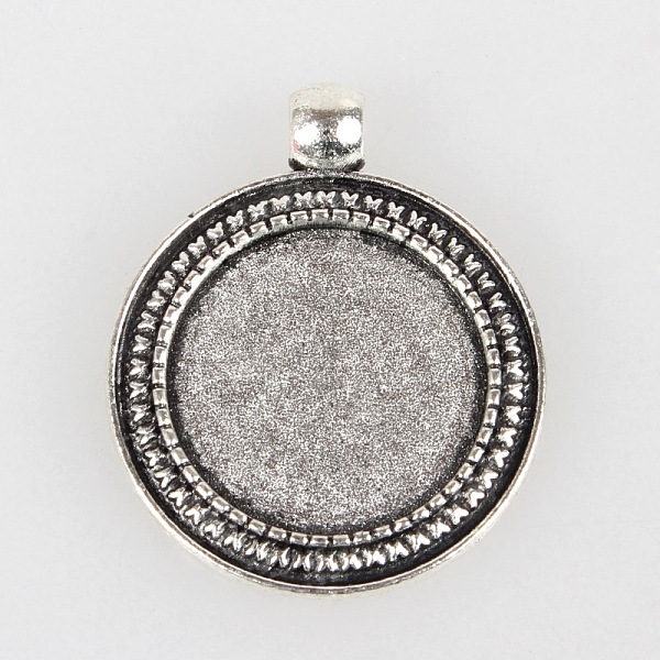

PandaHall Vintage Tibetan Style Alloy Pendant Cabochon Bezel Settings, Cadmium Free & Lead Free, Antique Silver, Flat Round Tray: 20mm...