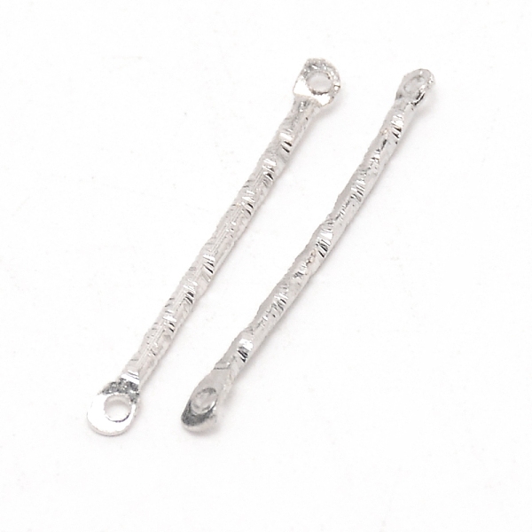 

PandaHall Iron Links Connectors, for DIY Earring, Rectangle, Platinum, 25.5x2.3x1mm, Hole: 1mm, 50pcs/bag Iron Rectangle