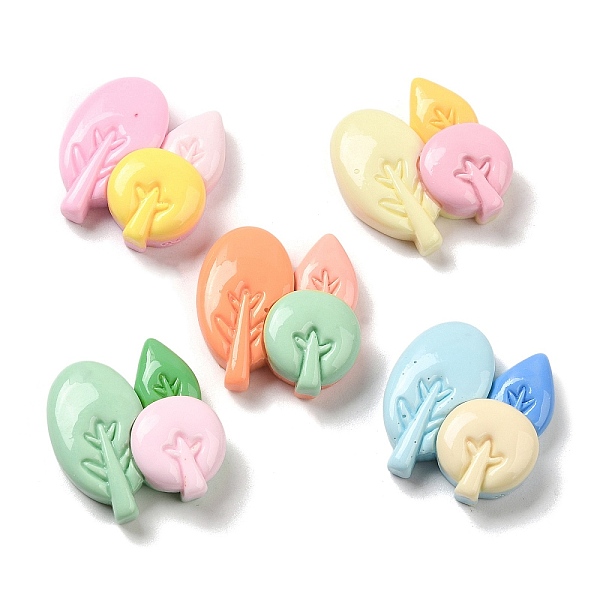 

PandaHall Opaque Resin Cabochons, Trees, Mixed Color, 21.5x20x7mm Resin Tree Multicolor