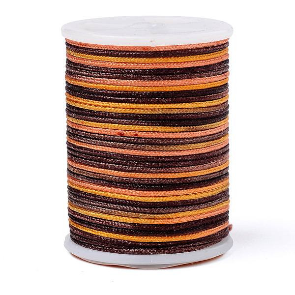 

PandaHall Segment Dyed Polyester Thread, Braided Cord, Colorful, 1mm, about 7.65 yards(7m)/roll Polyester