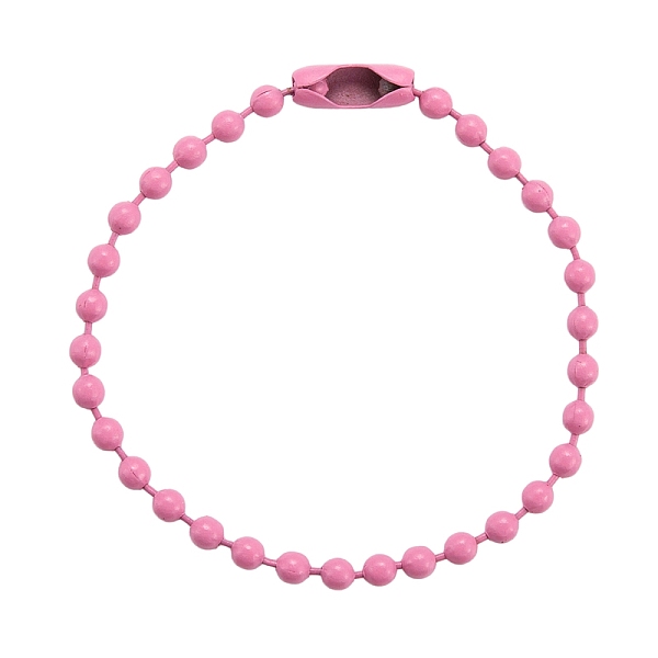 

PandaHall Eco-Friendly Iron Ball Chains with Connectors, for Ball Chain Hang Tag Making, Lead Free & Nickel Free, Pink, 4-1/2 inch...