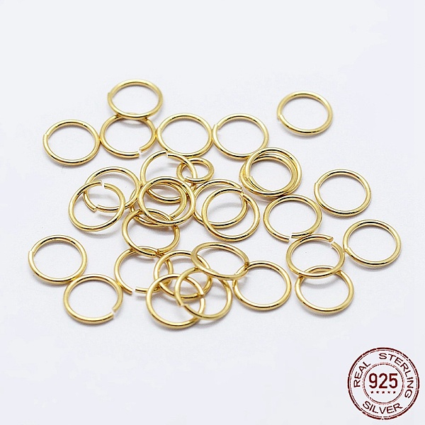 

PandaHall 925 Sterling Silver Open Jump Rings, Round Rings, Real 18K Gold Plated, 21 Gauge, 3x0.7mm, Inner Diameter: 1.5mm, about 270pcs/10g...