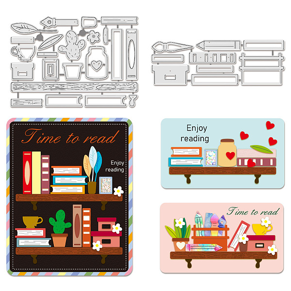 

PandaHall Book Shelf Carbon Steel Cutting Dies Stencils, for DIY Scrapbooking, Photo Album, Decorative Embossing Paper Card, Stainless Steel...