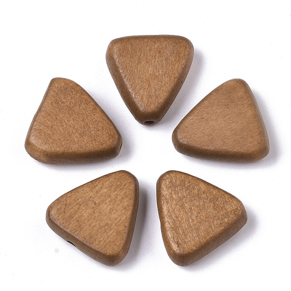 

PandaHall Painted Natural Wood Beads, Triangle, Peru, 16x15~16x5.5mm, Hole: 1.5mm Schima Wood Triangle Brown