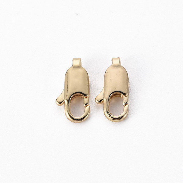 

PandaHall Brass Lobster Claw Clasps, Nickel Free, Real 18K Gold Plated, 12x6x3mm, Hole: 1.8mm Brass Others